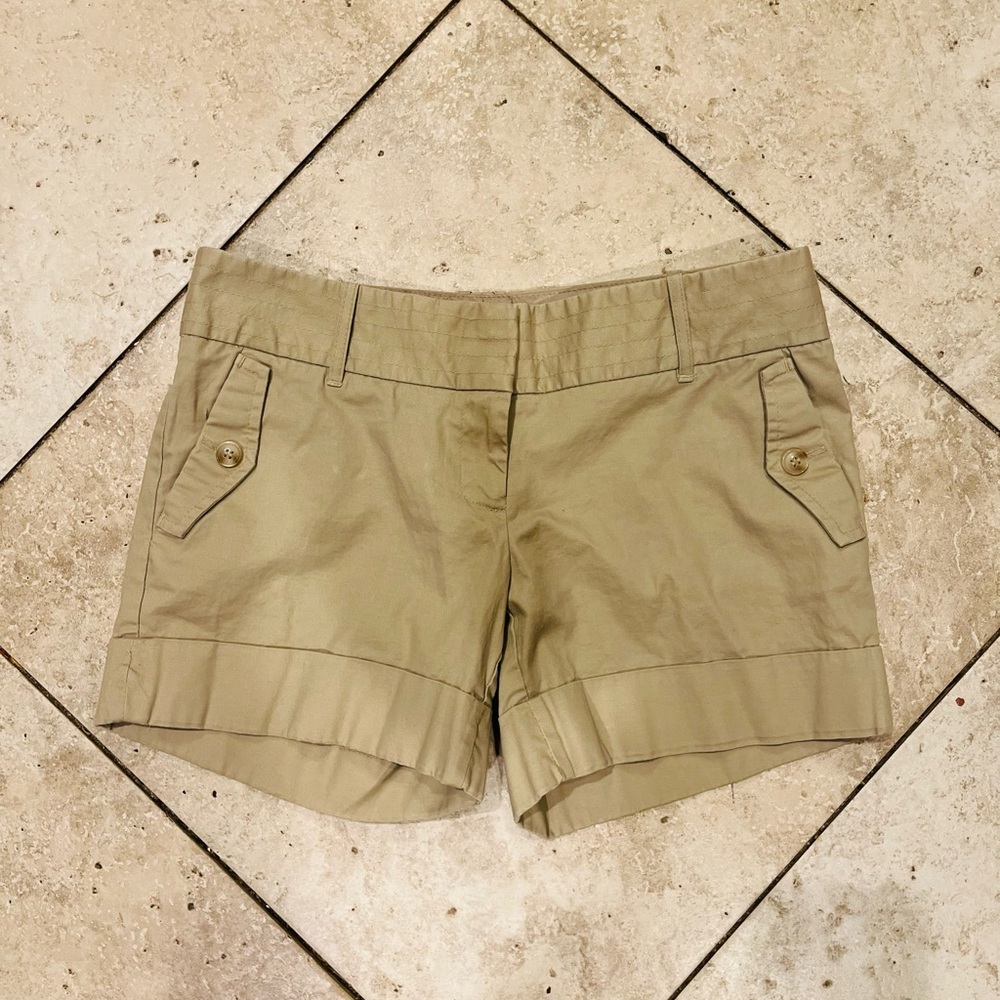 The Limited Khaki Cuffed Shorts Size 0